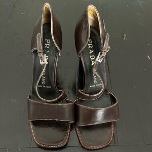 Super cute PRADA strappy heels